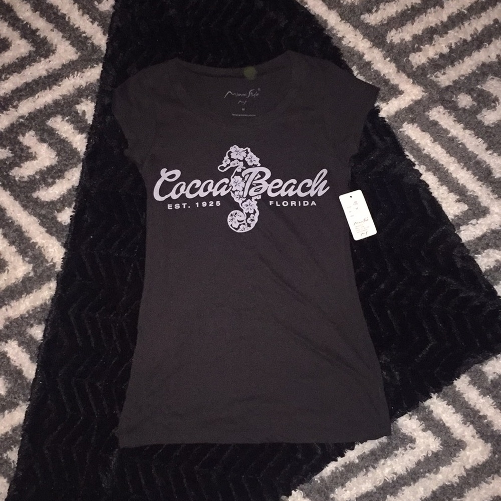Cocoa Beach short sleeve T-shirt black